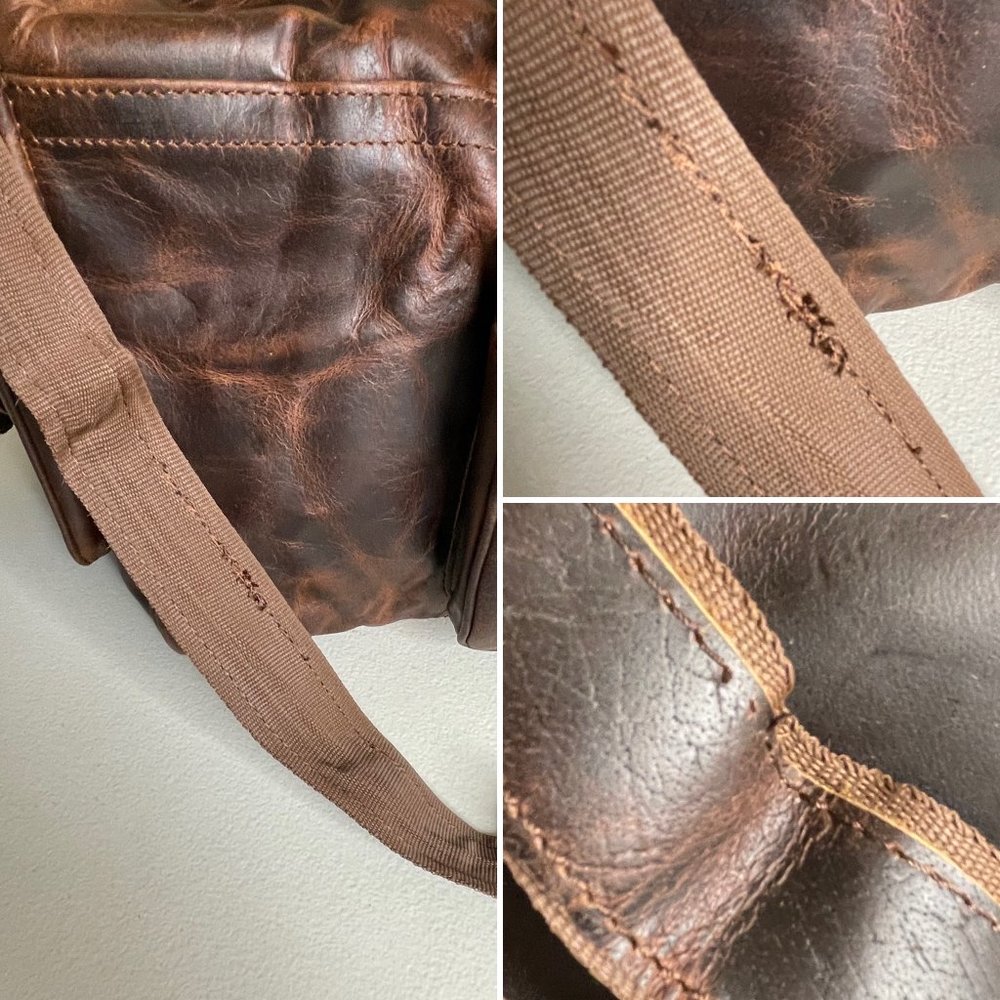 MaheTri Full Grain Buffalo Leather Travel Duffel Bag - Picture 9 of 16